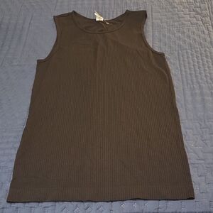 NWOT ZYIA ACTIVE BLACK RIBBED SLEEVELESS ATHLETIC TANK-SIZE LARGE
